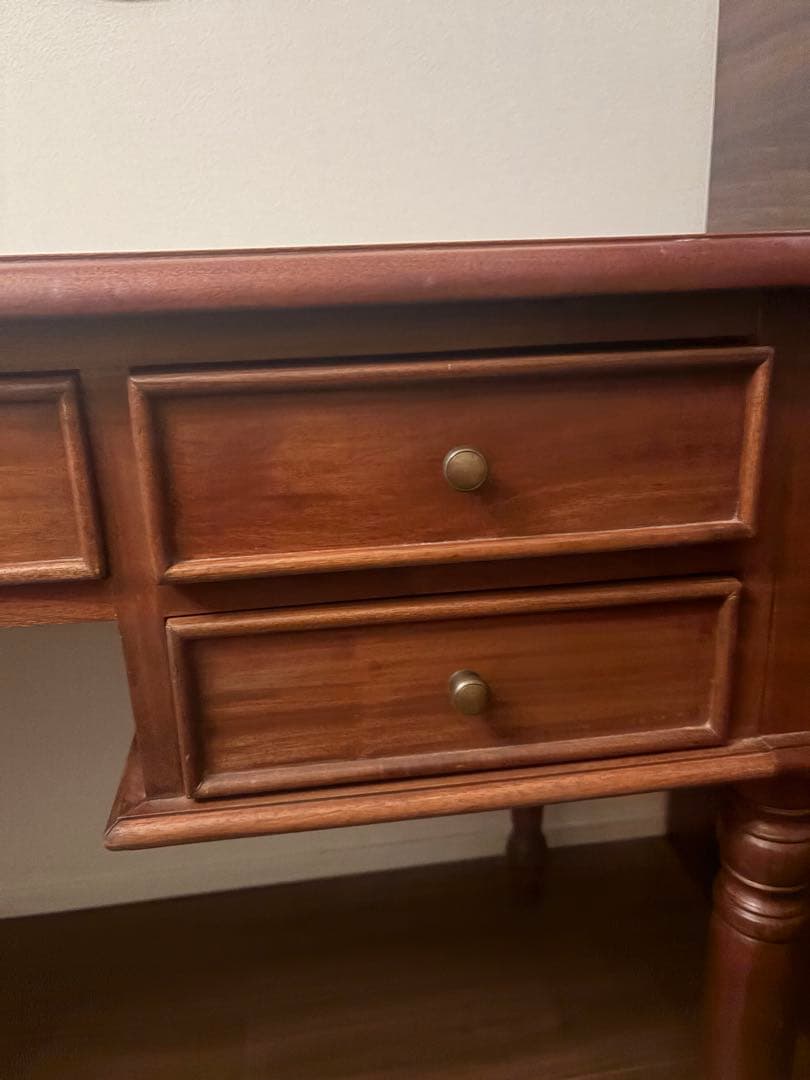 マホガニー 無垢 デスク アンティーク