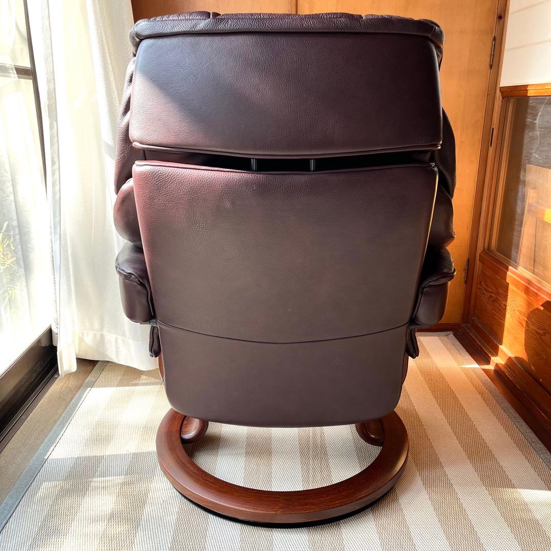 (て12)美品エコーネス ストレスレス レノ Reno ハイバックチェア 本革