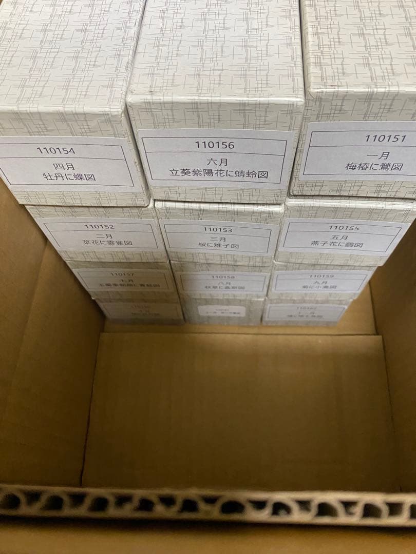 希少！酒井抱一「十二か月花鳥図」 複製掛軸コレクション 特選掛軸箪笥