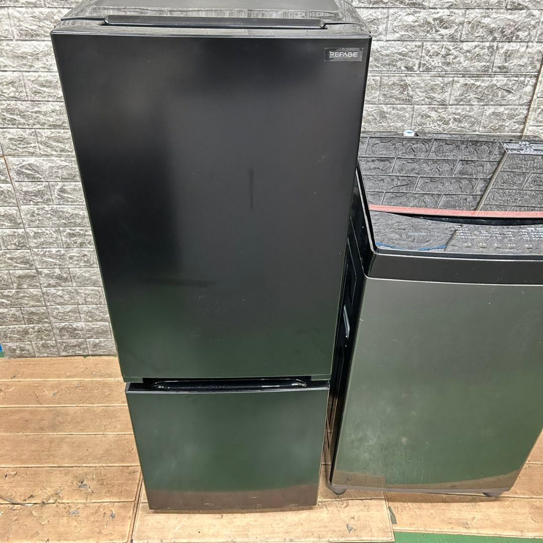 554 ブラックカラーセット　冷蔵庫　小型　洗濯機　一人暮らし　大人気　保証込み