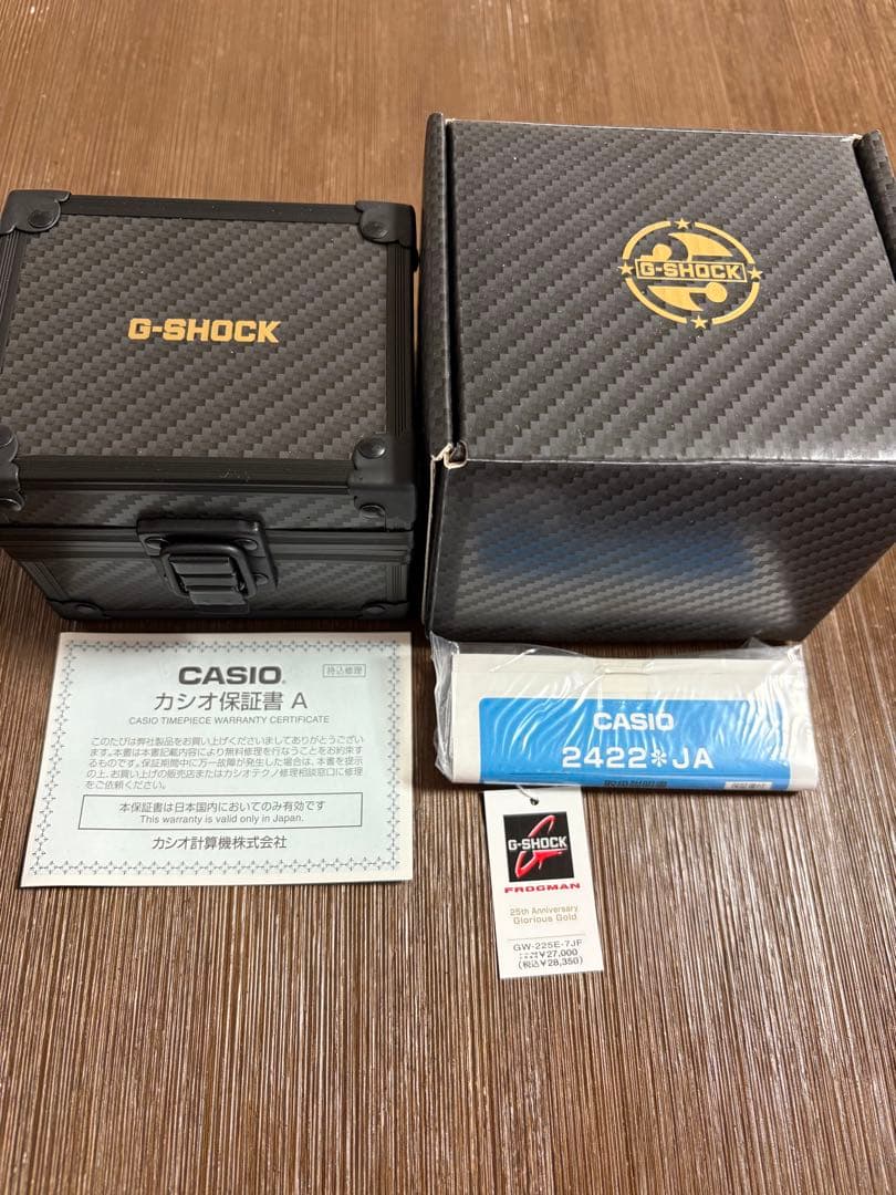 新品未使用箱説タグ付G-SHOCK GW-225E 7JF ゴールド25周年限定
