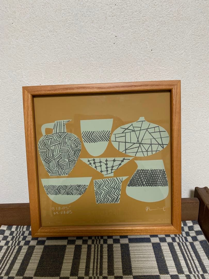 廃盤　バーズワーズ　シルクスクリーン　utsuwa ウツワ　idee ポスター