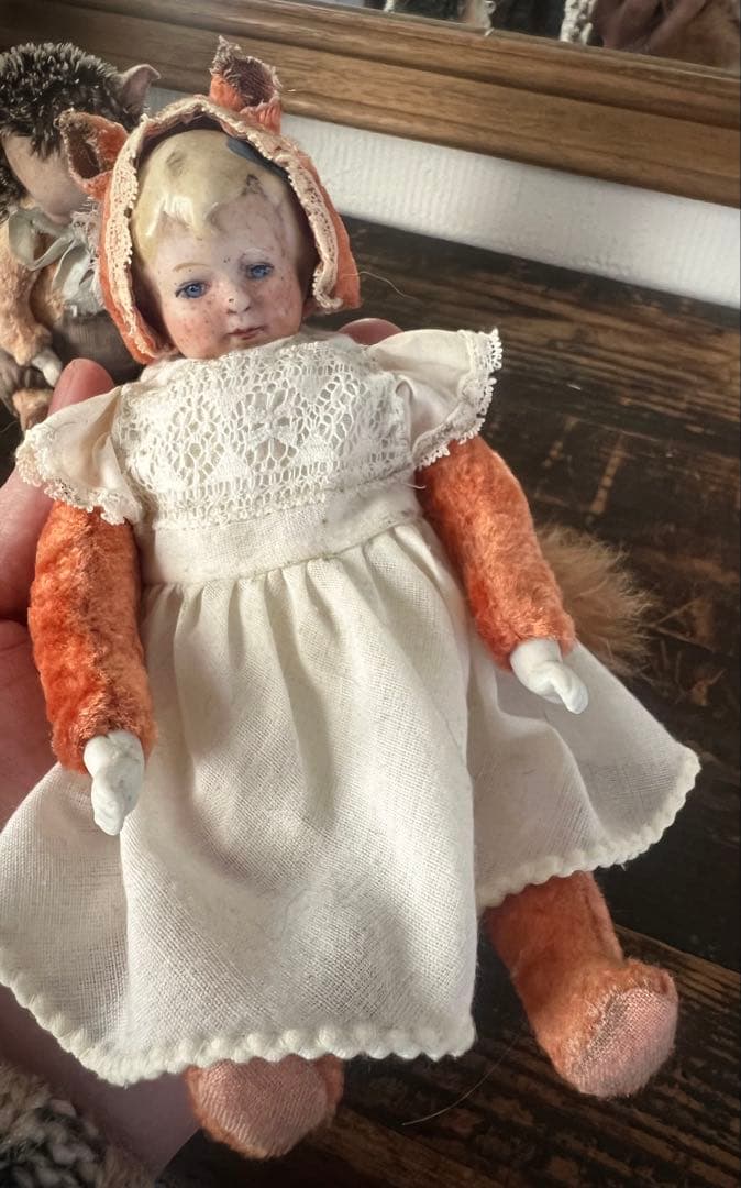 アンティーク動物コスチューム人形セット ドール　　 アンティーク　ビスクドール