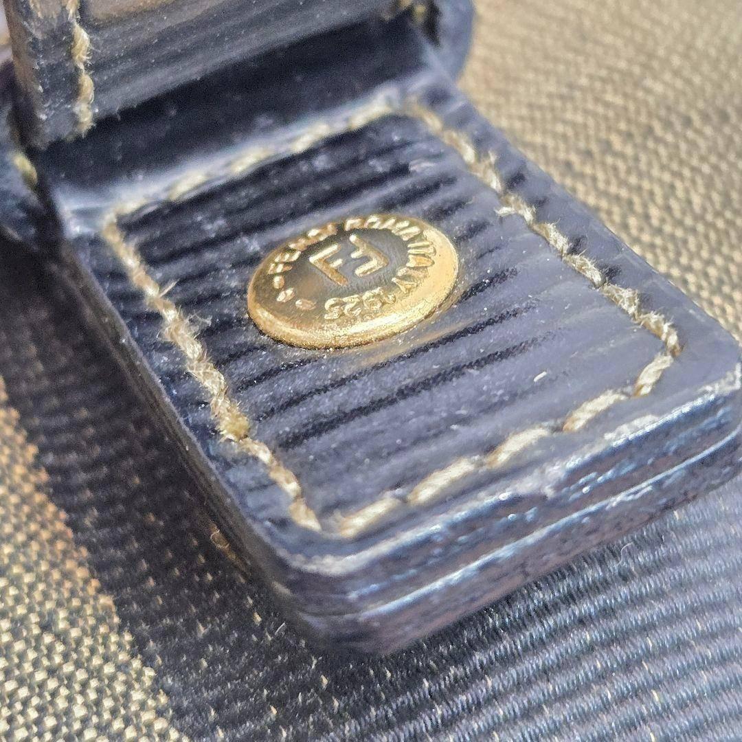 美品 FENDI ショルダーバッグ ペカン柄 キャンバス レザー