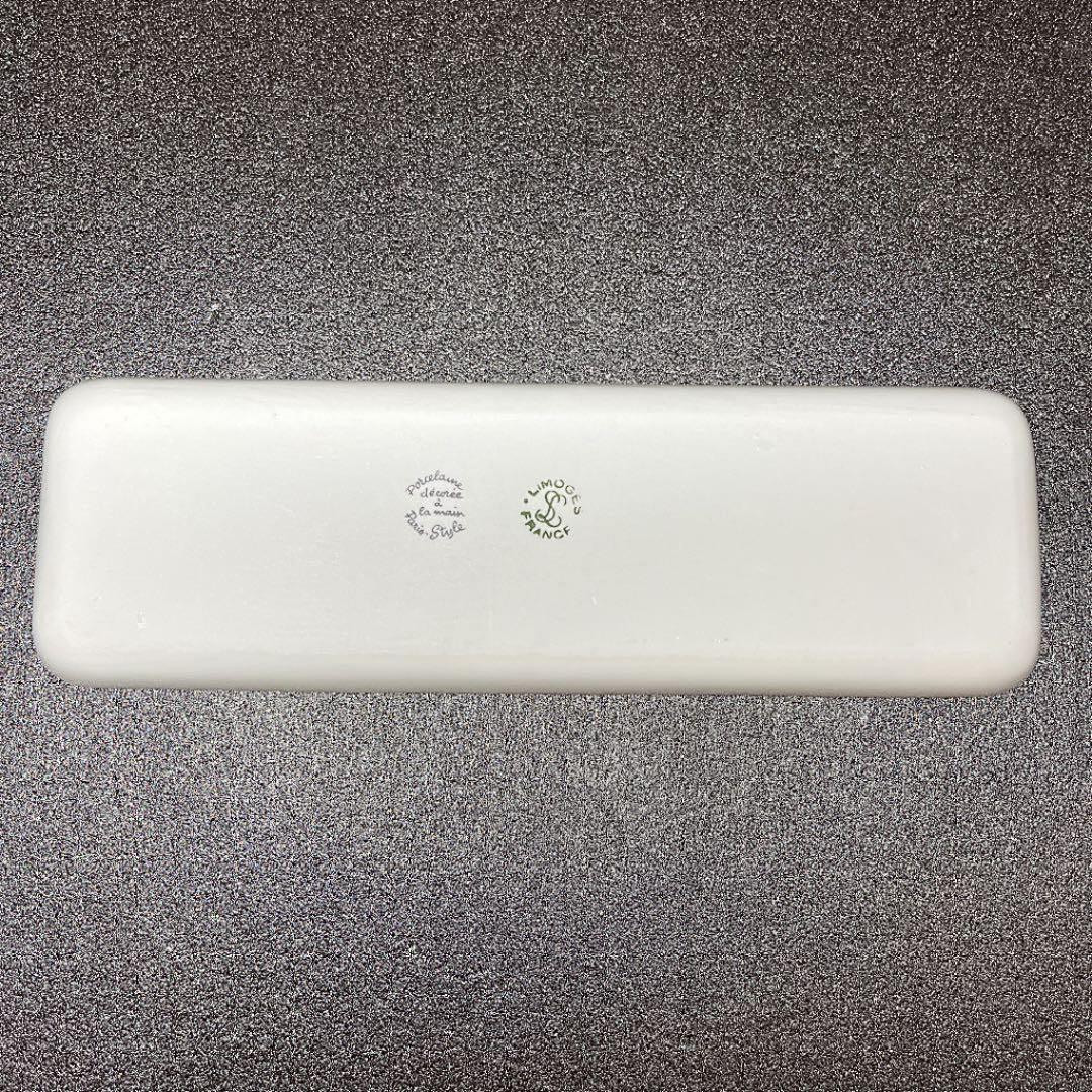 【未使用品】リモージュ 金彩装飾ピンクローズ ペントレイ&ペーパーナイフ 2点