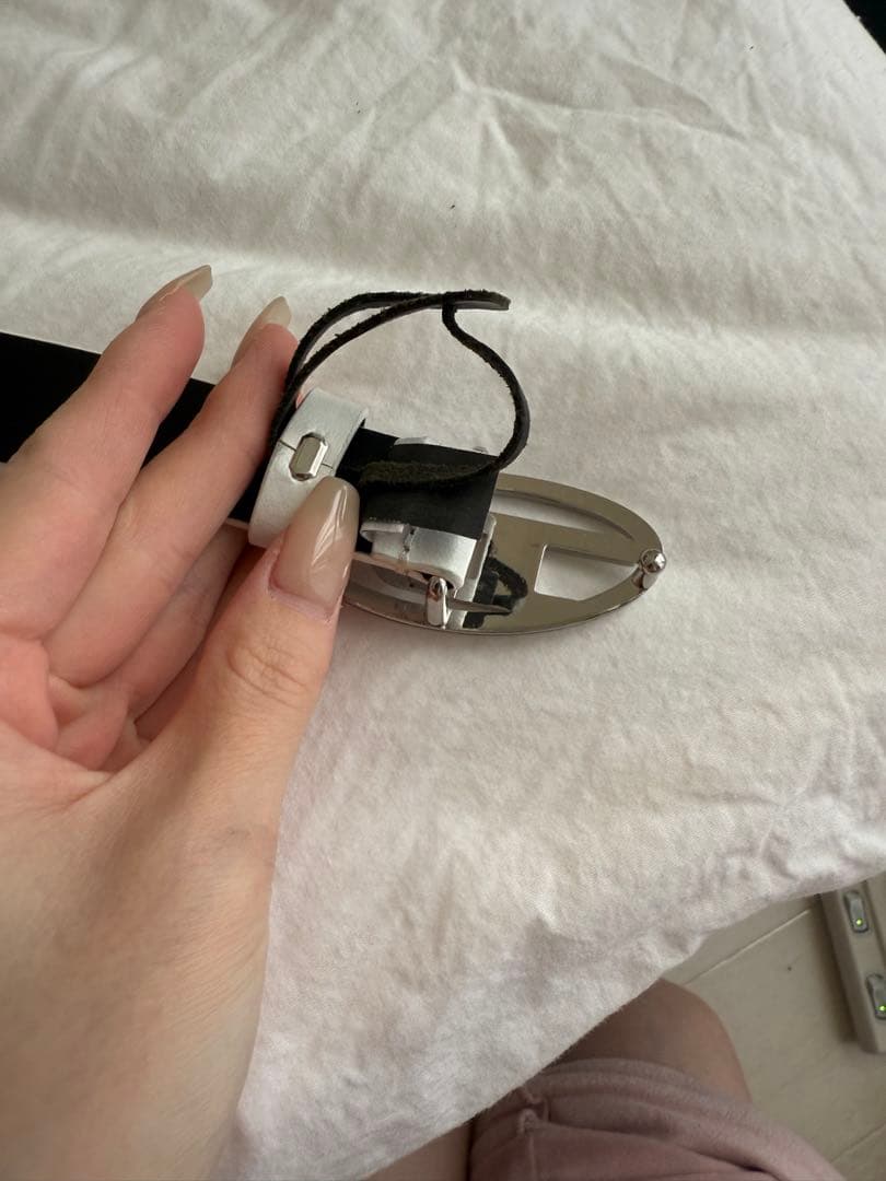 【せんにょん】DIESEL ホワイトレザーベルト