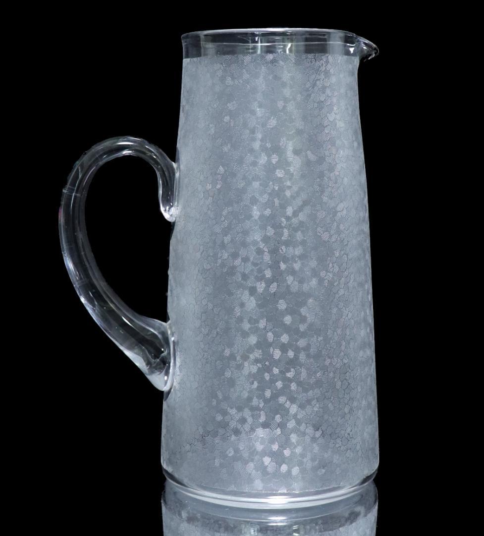 オールド・バカラ 春海商店特注 崩し市松紋 大型ピッチャー 水差し アンティーク