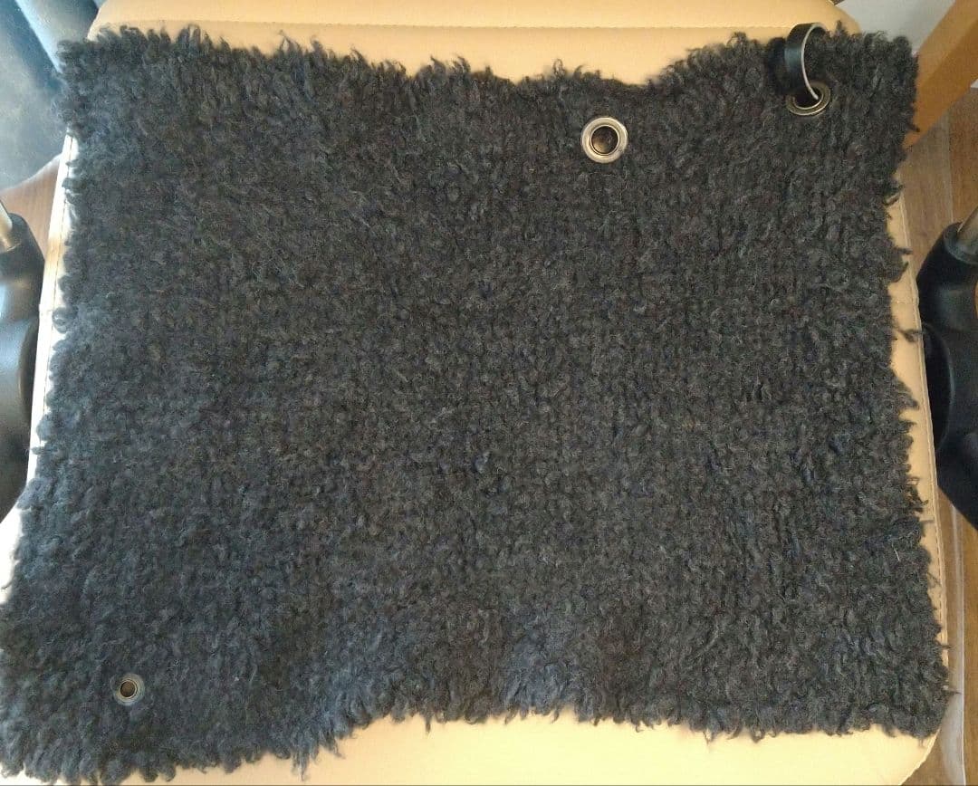 エバゴス　ebagos　籐製ファー付きかごバッグ