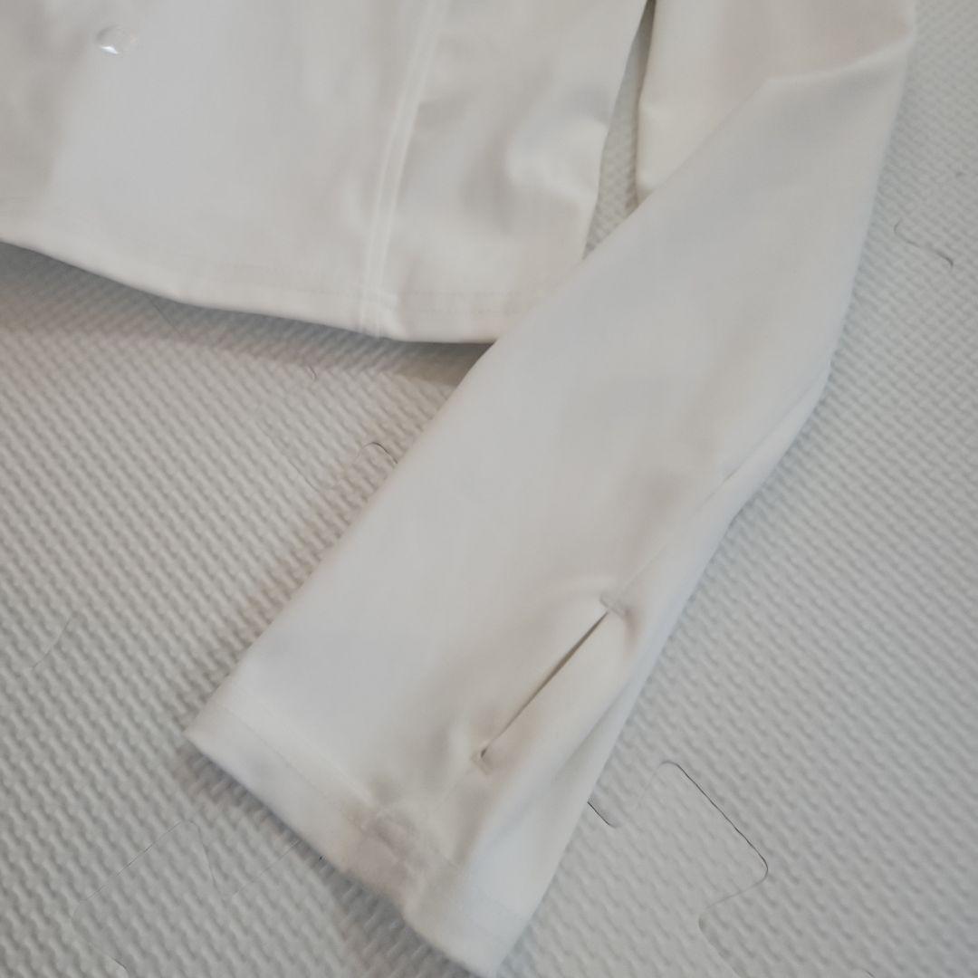 ルルレモン　ホワイト ハイネックジップアップ