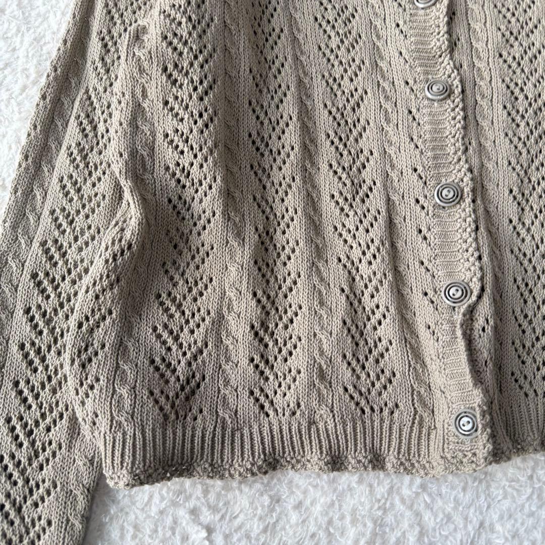 カネコイサオ スミレモチーフ レース編み カーディガン 未使用級