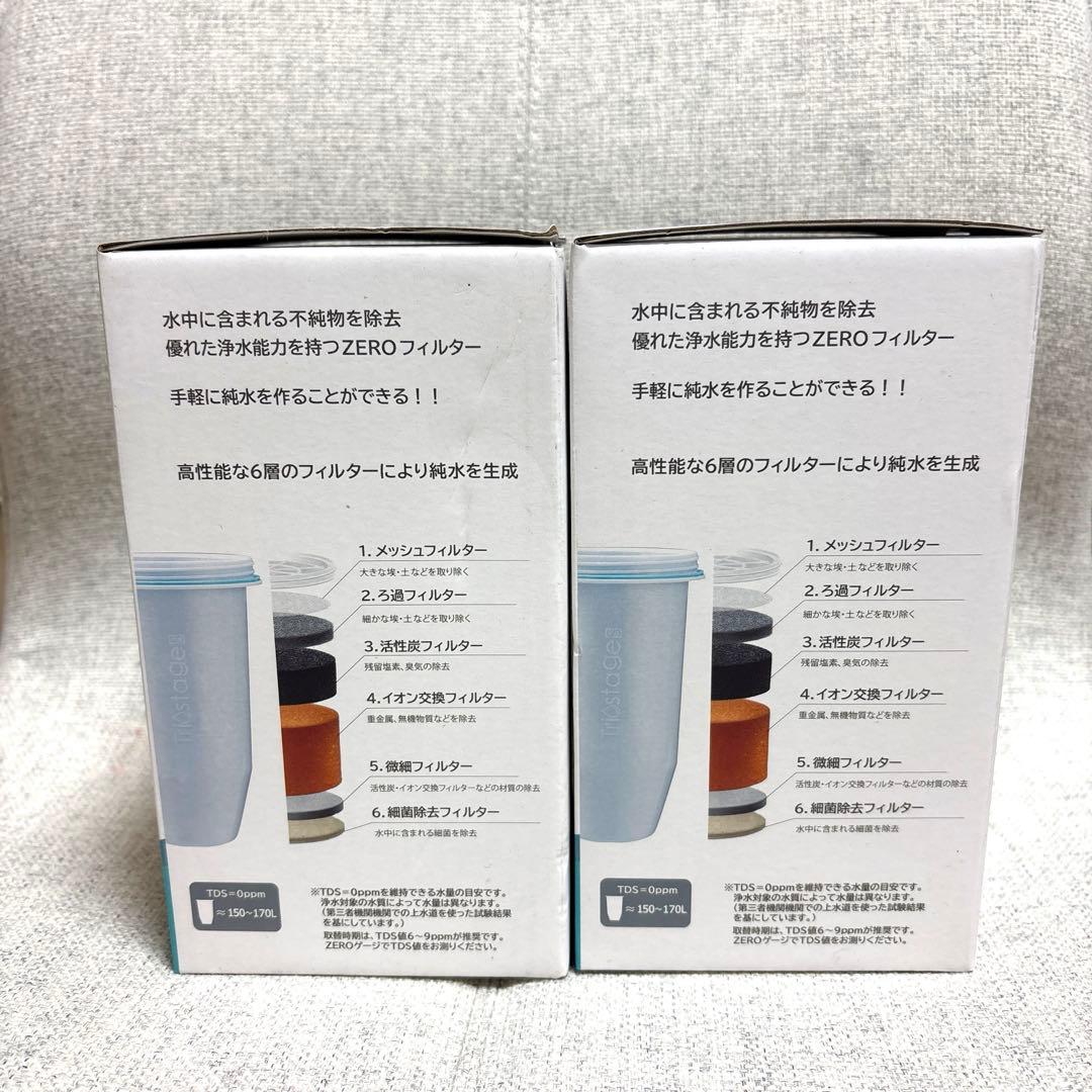 zeroliquid ポット型浄水器とフィルター2個セット