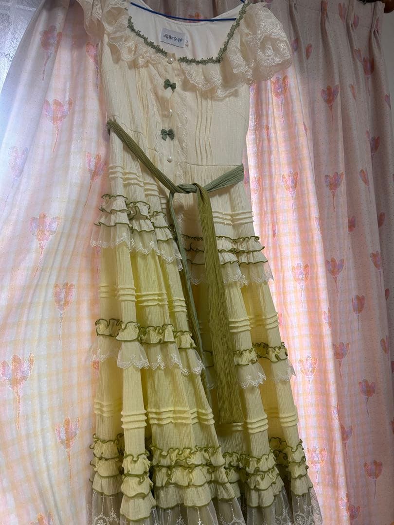 中国ロリータ　ワンピース　緑　Mサイズ