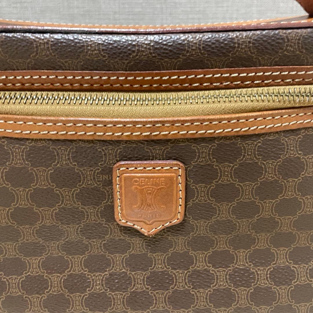 美品　CELINE セリーヌ バニティバッグ PVC マカダム柄 ヴィンテージ