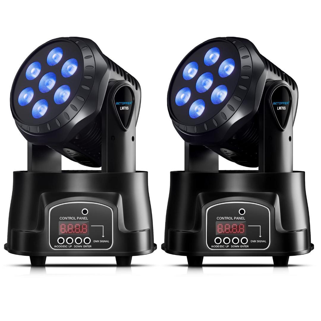 2コ 高輝度 ムービングライト ステージライト六色 舞台照明