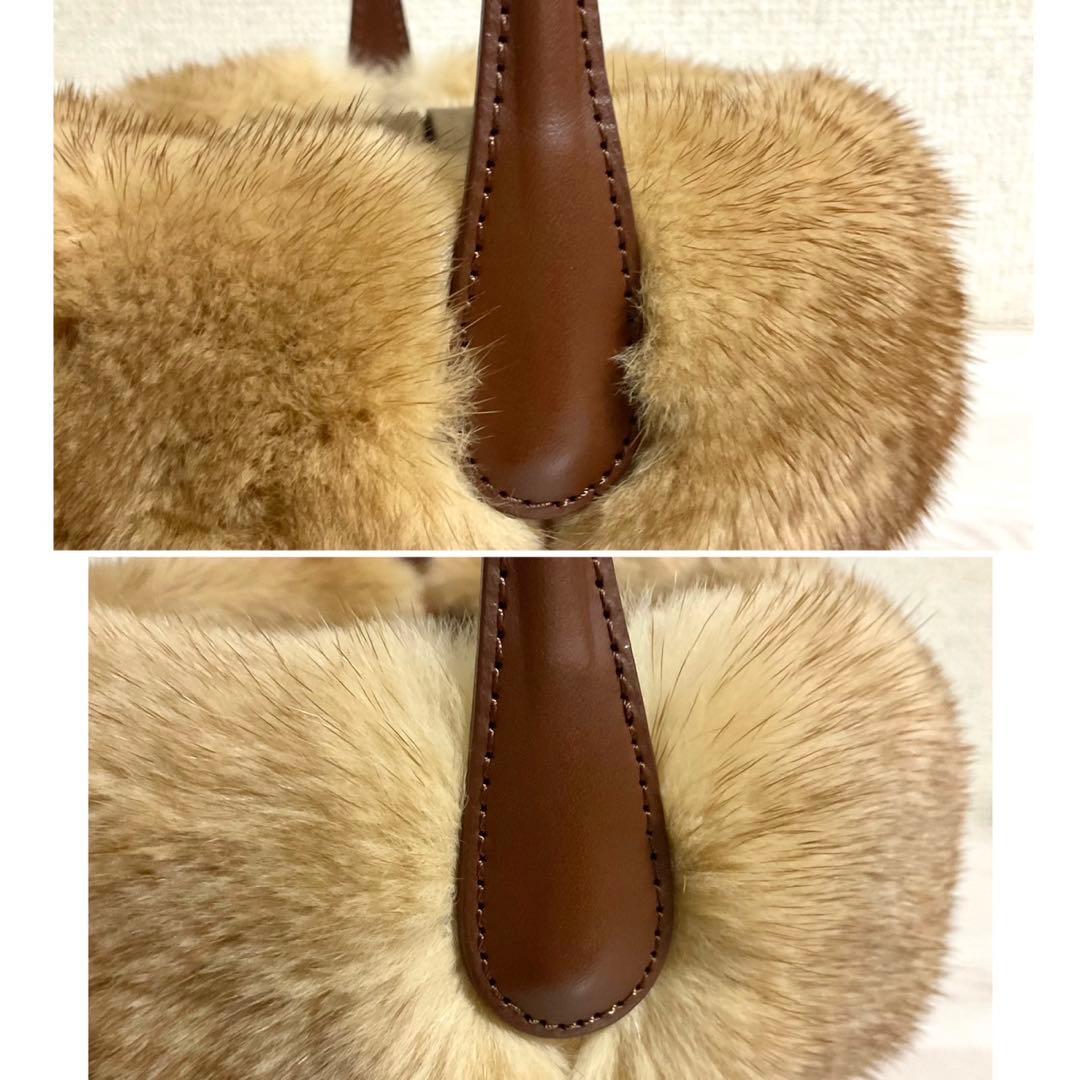 FOXEY フォクシー ハンプトンバスケット ミンクファー レザー バッグ