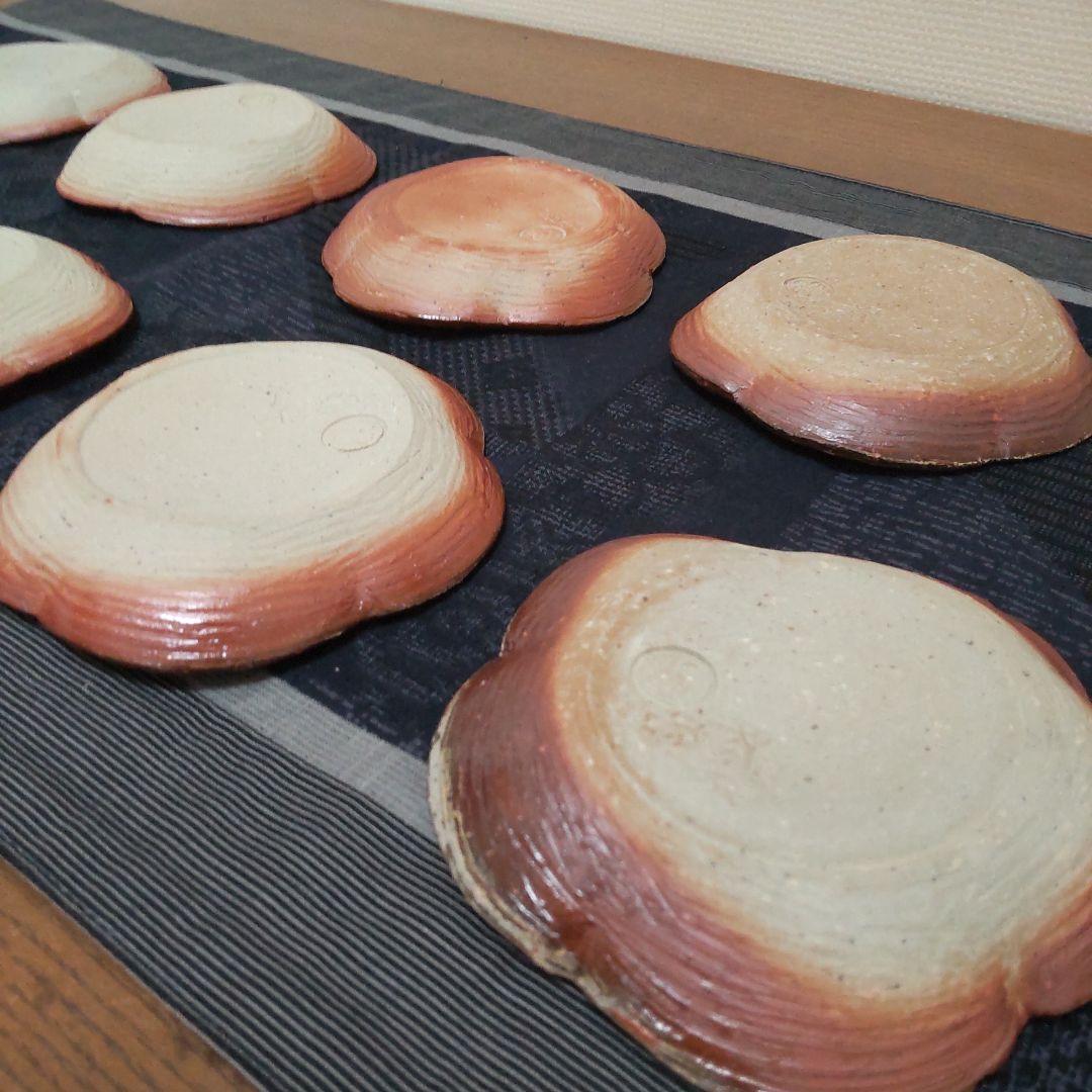 可愛い 梅皿 8枚 備前焼