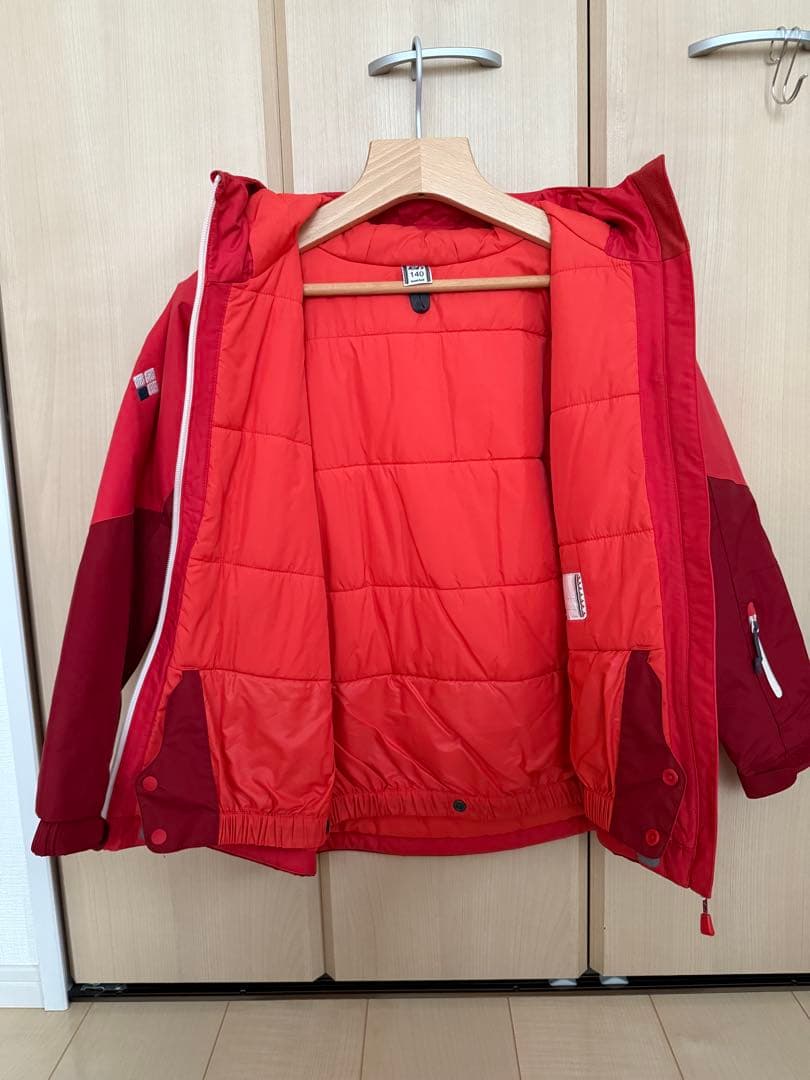 montbell 子ども用スキーウェア レッド