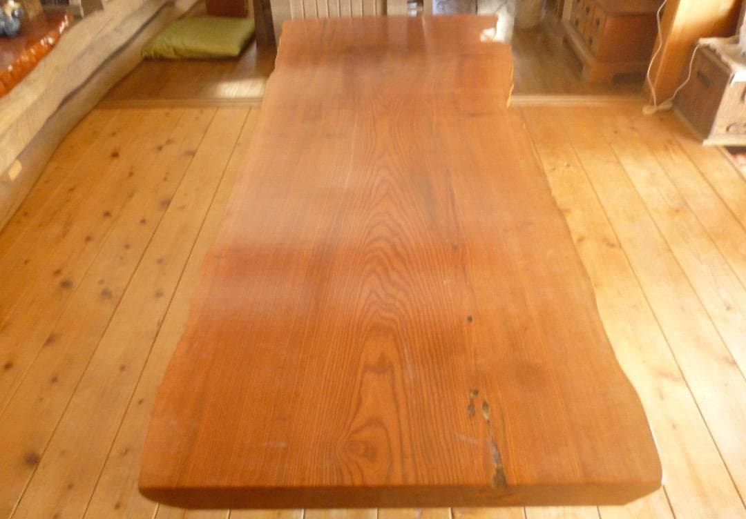 樹齢800年　神代ケヤキ　一枚板　天板　テーブル　玉杢埋もれ木銘木無垢材番号42