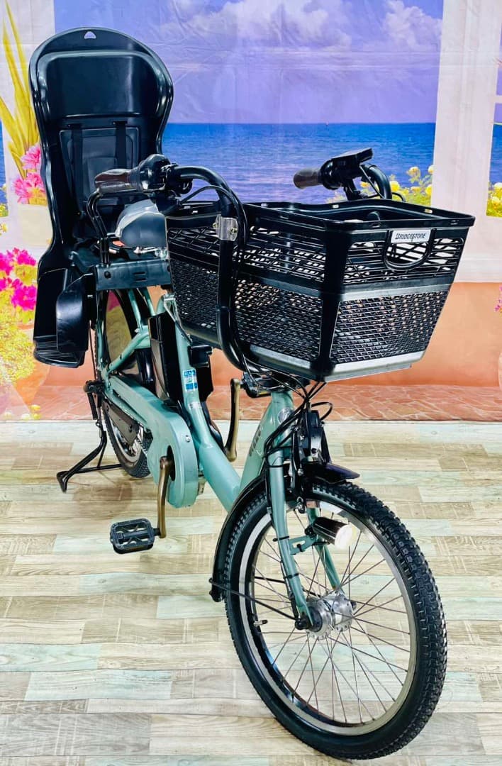 超人気！BIKKE ビッケ13AH！⭐️ブリヂストン子供乗せ電動自転車Y3104