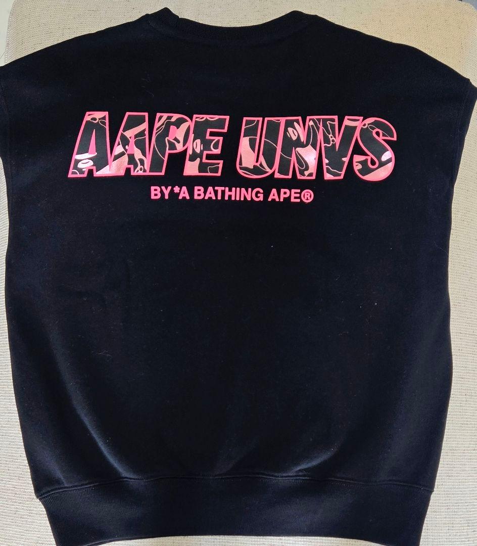 A BATHING APE XS ピンクロゴ スウェット エイプ