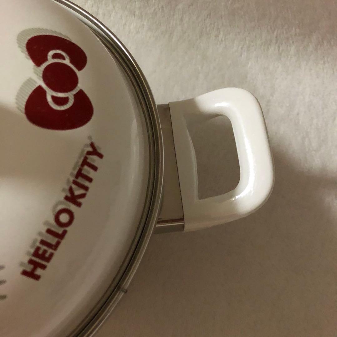 ハローキティ　両手鍋　ホーロー鍋