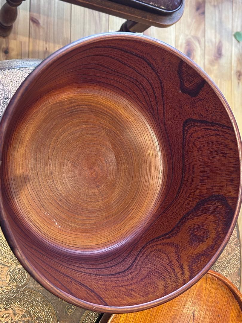 【在庫整理特価】欅 無垢材 くり抜き 茶櫃 大型 木工 民藝