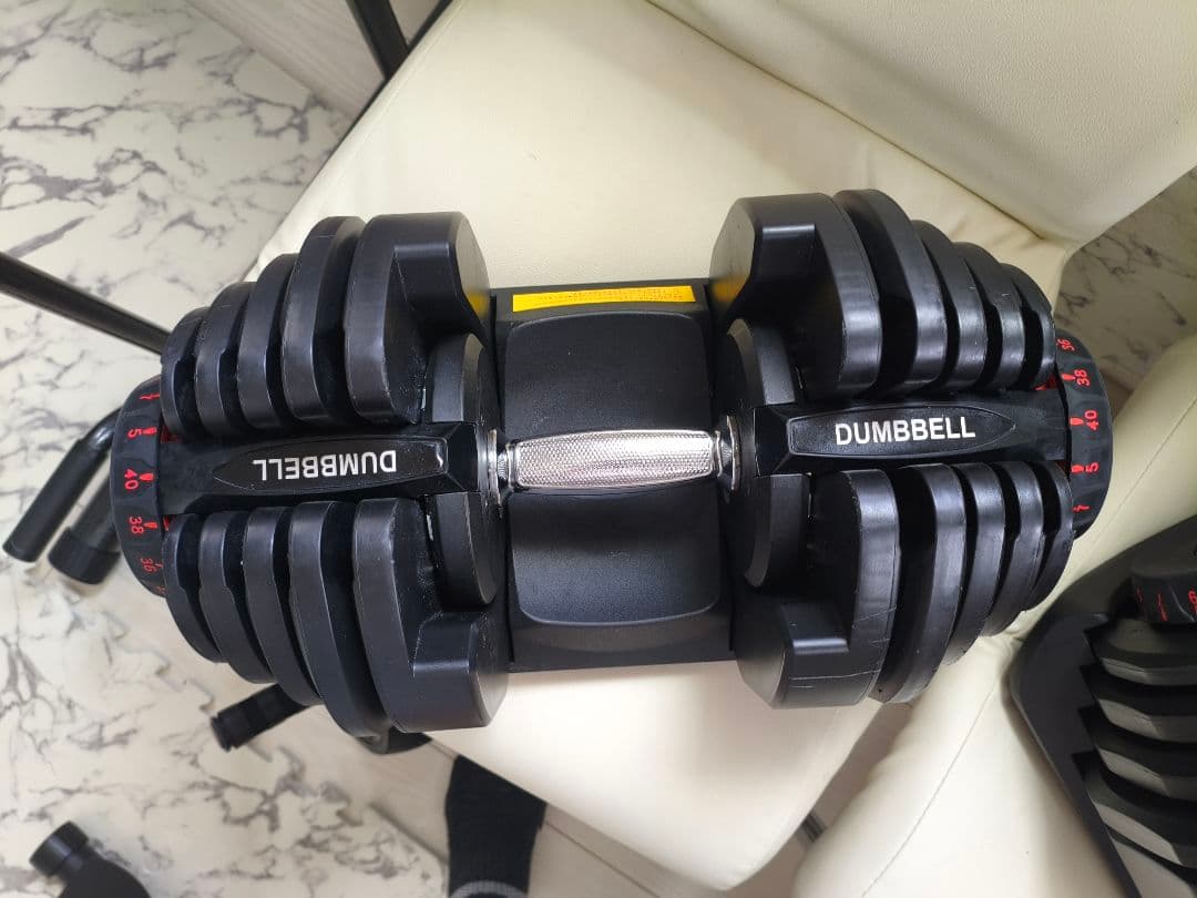 可変式ダンベル40キロ 2個　　ベンチ台セット