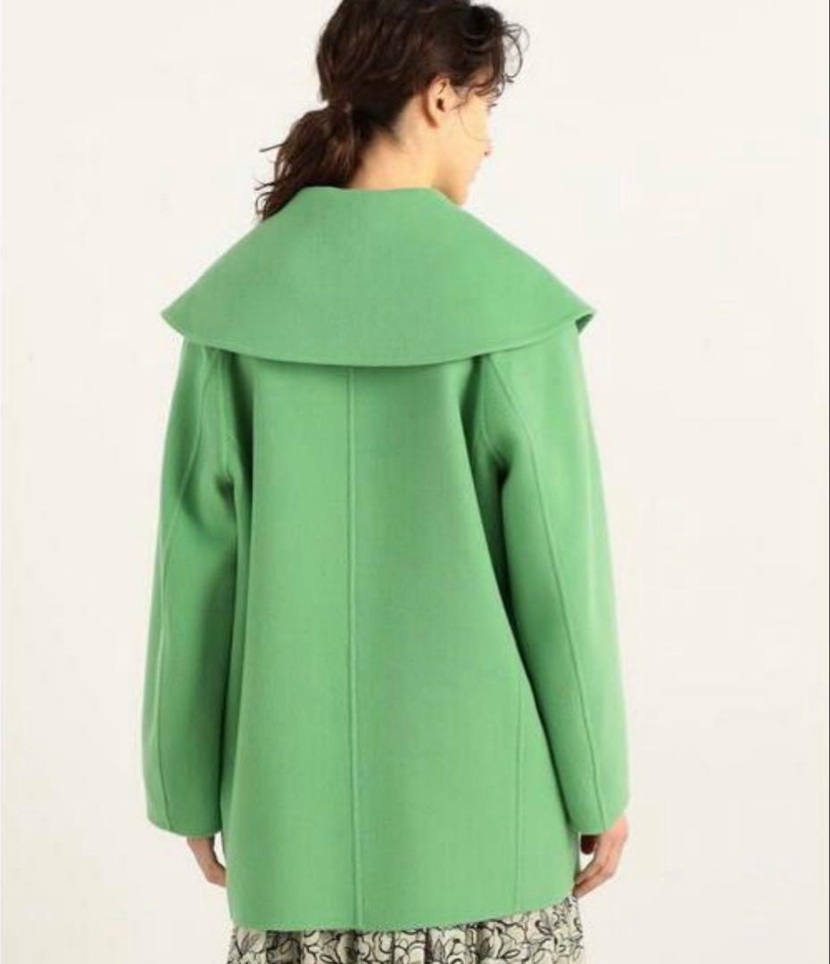 TOMORROWLANDトゥモローランドウールビーバーメルトンビッグカラーコート