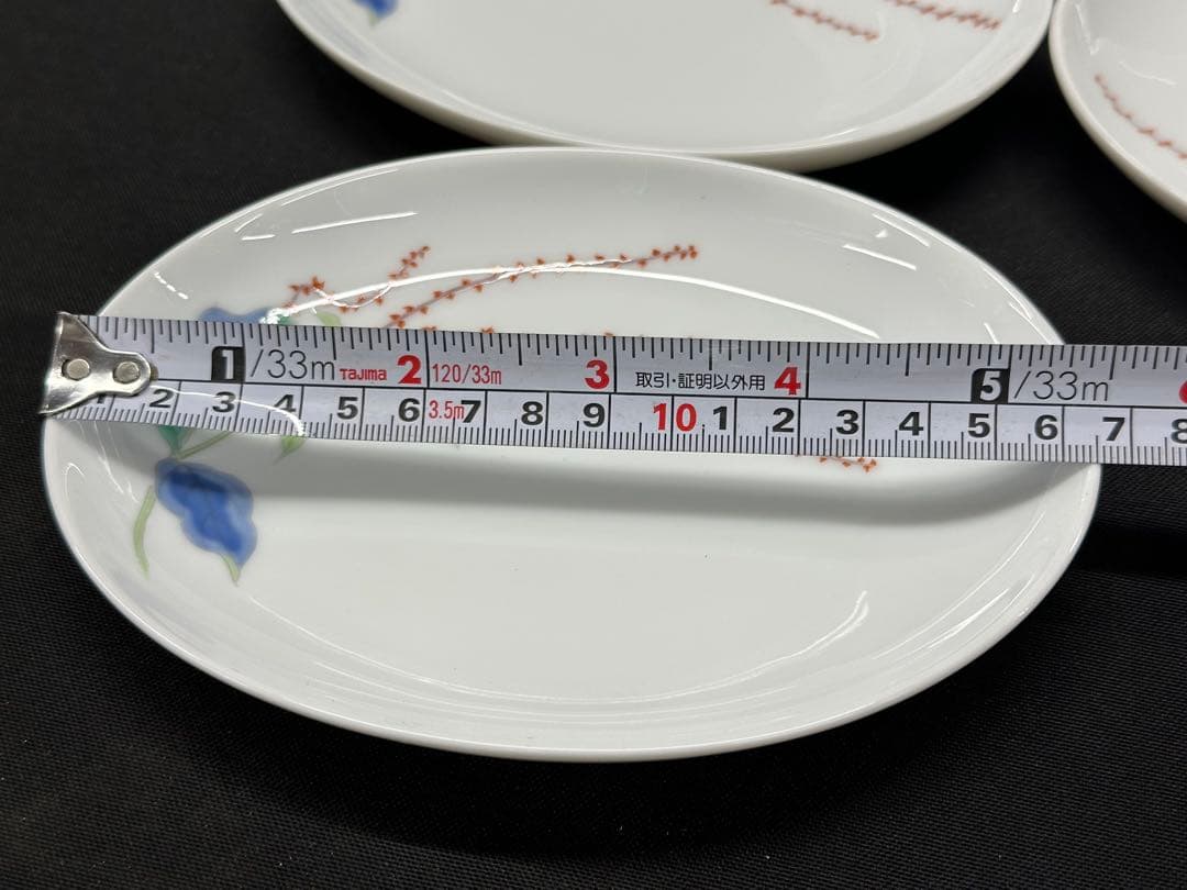 【美品】深川製磁　深川製　水引草　3点揃　3種　15P 皿　大皿　中皿　小皿