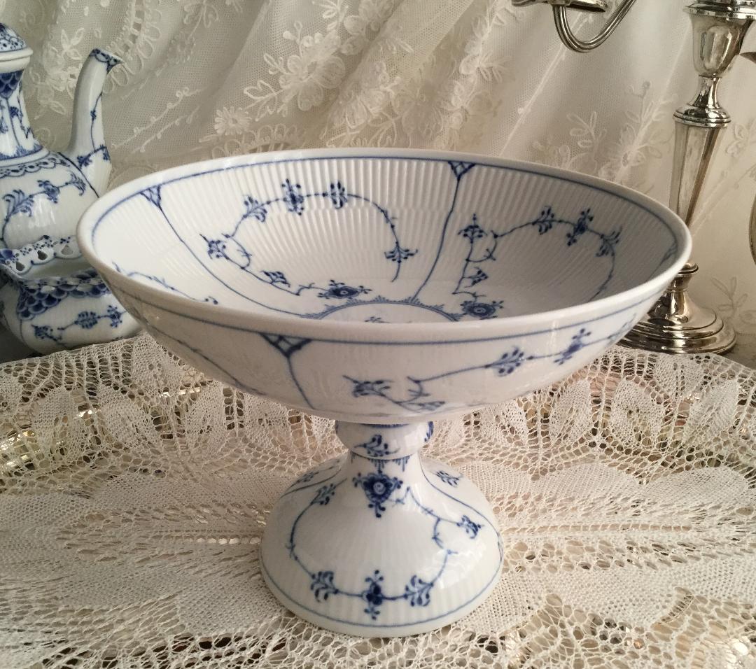 ロイヤルコペンハーゲン “ブル ーフルーテッド プレーンレース” コンポート