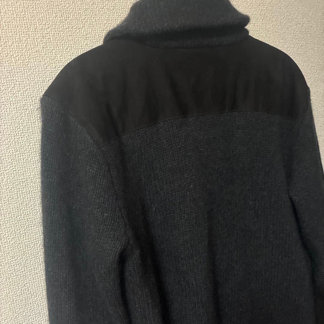 Ralph Lauren ショールカラーエルボーパッチニットカシミヤセーター　Ｌ