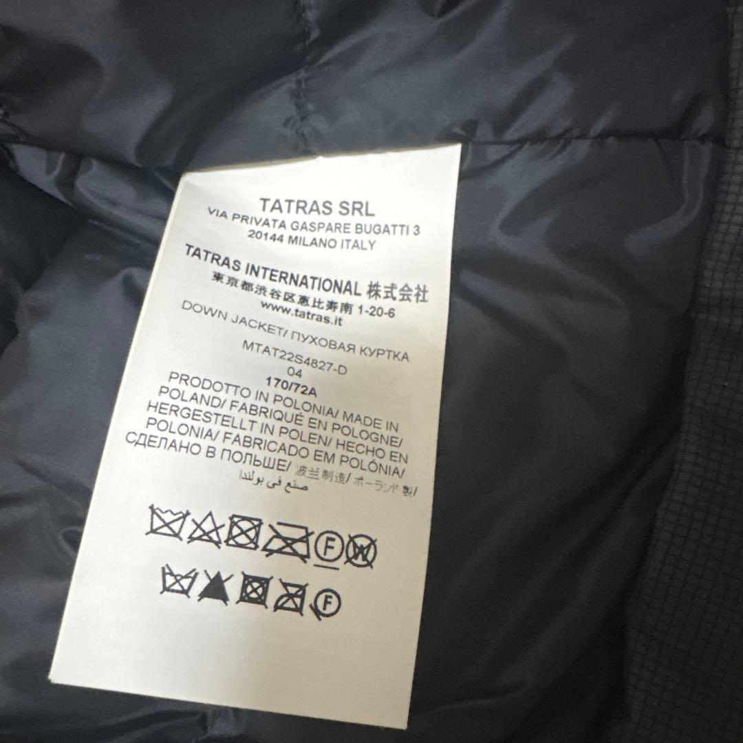 TATRAS フード付きライトダウン ブラック