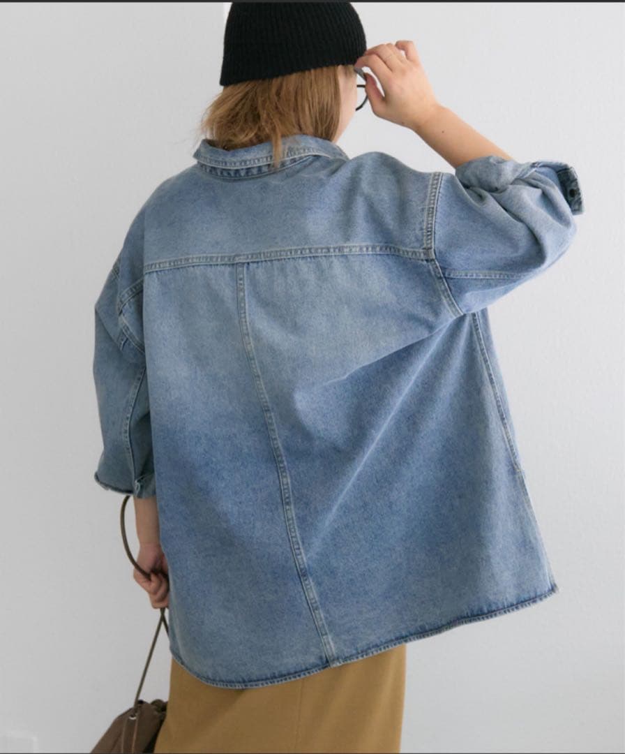 新品未開封⭐︎PUAL CE CIN⭐︎ヴィンテージライク デニムチュニックシャツ