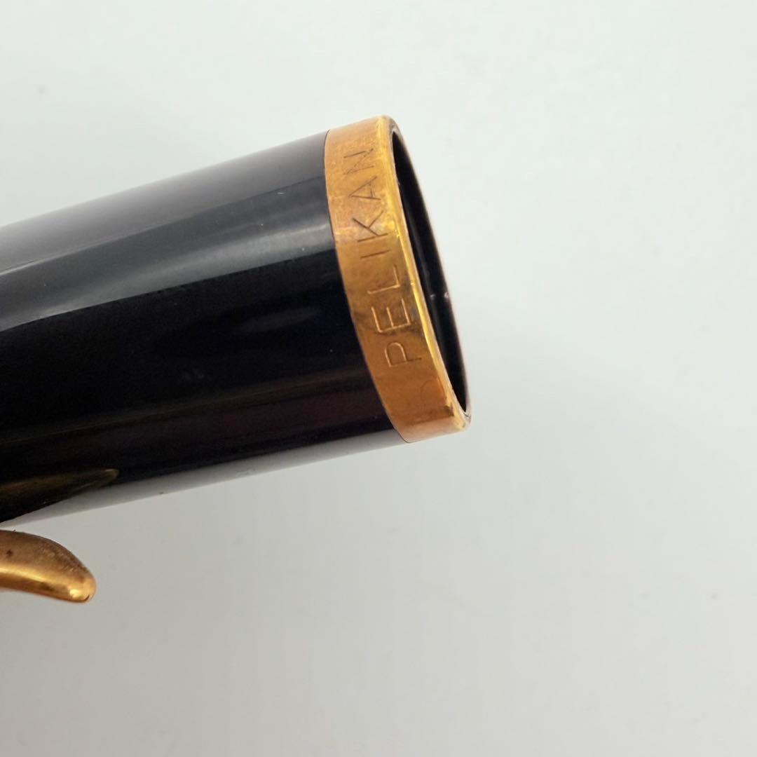 ★ペリカン Pelikan 万年筆 グリーンマーブル ペン先F 中古
