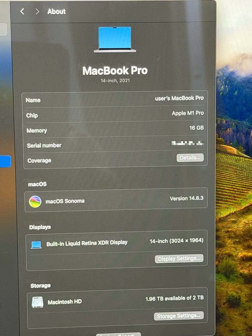 Apple MacBook Pro 14 (2021) 本体16GB 2TB