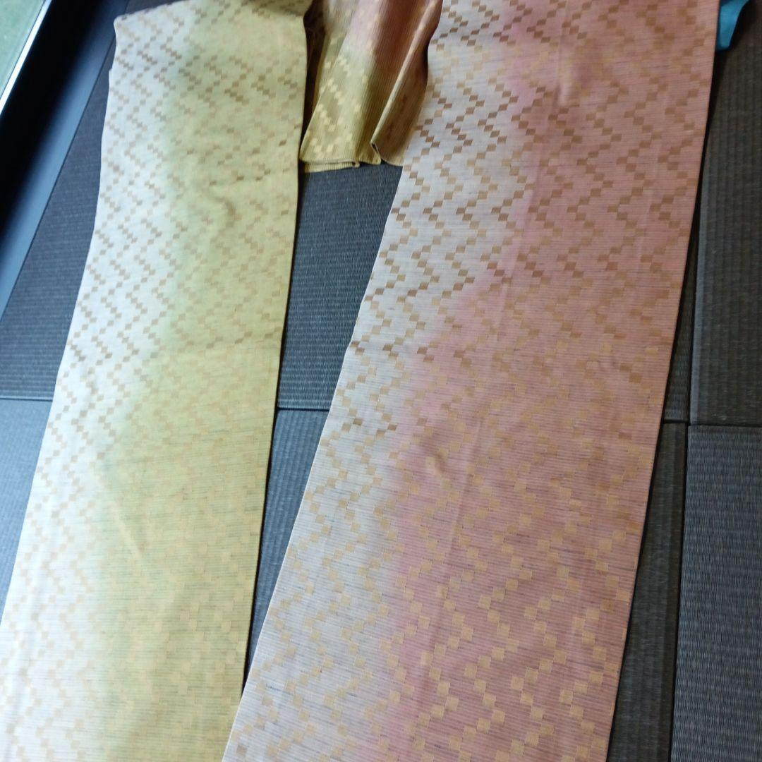 菅原工房 手先二通り　袋帯　霞　リバーシブル　縦縞