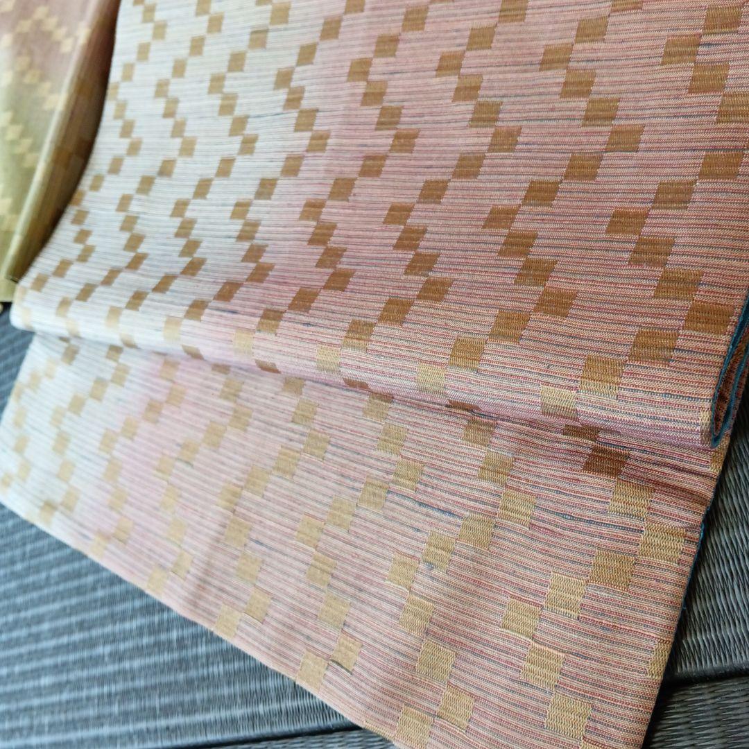 菅原工房 手先二通り　袋帯　霞　リバーシブル　縦縞