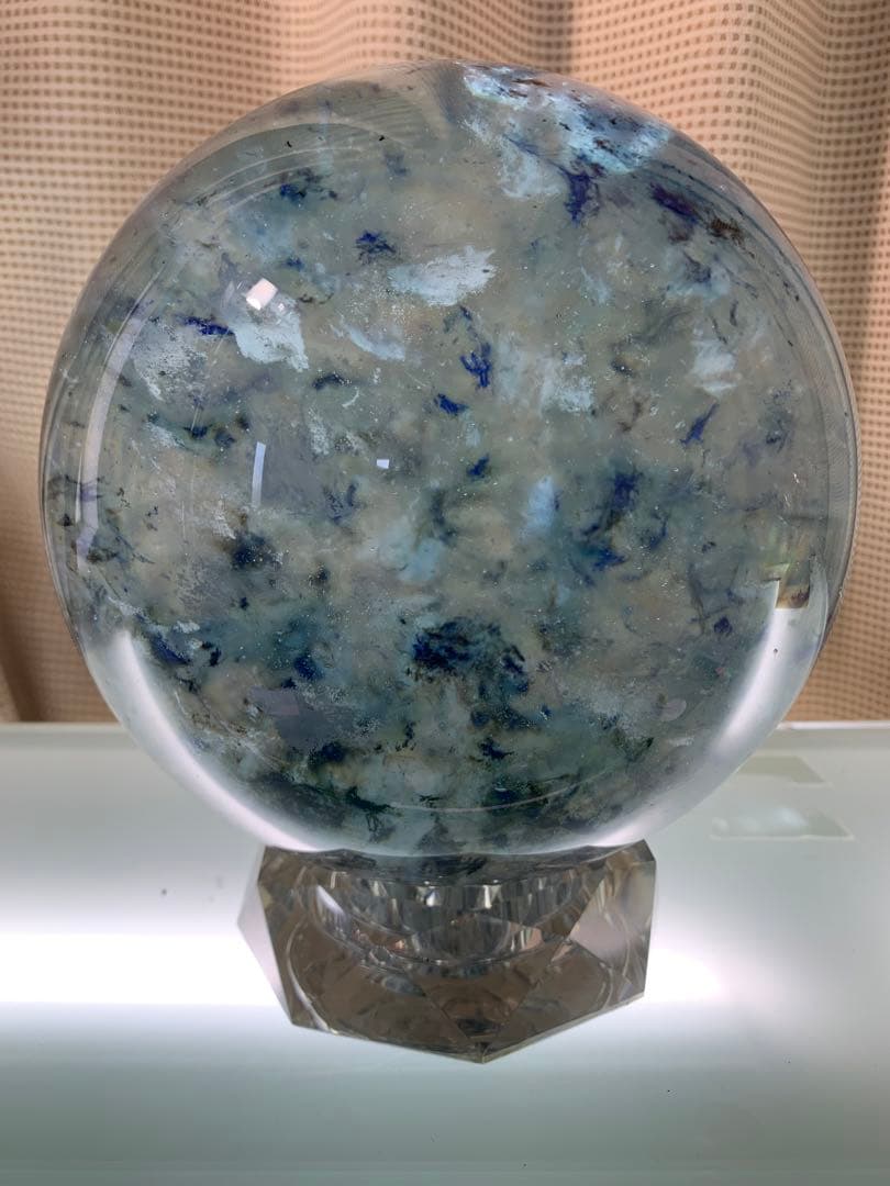 天然石　練物　ガラス　スフィア　丸玉　特大　レア