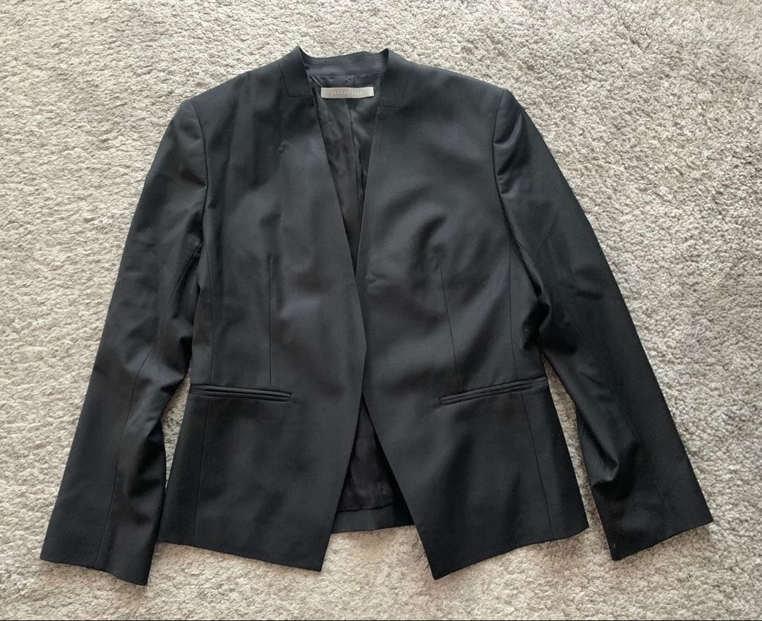 theory luxe DONNA EXECUTIVE黒ノーカラージャケット42