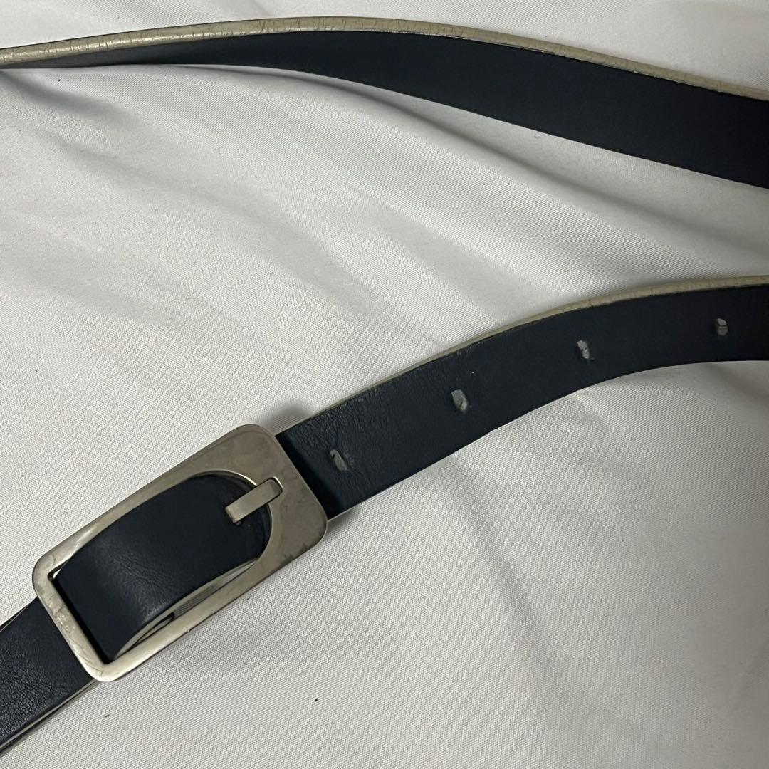 ✨極美品✨　LOEWE アナグラム　ショルダーバッグ　ブルーグレー　レザー