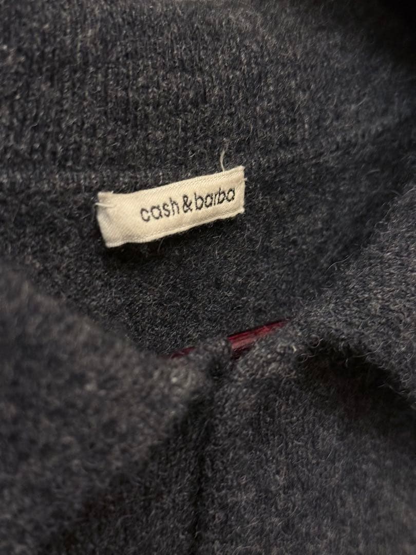 Cash and Barba モンゴリアンカシミヤ エルボーパッチ ポロサイズ4