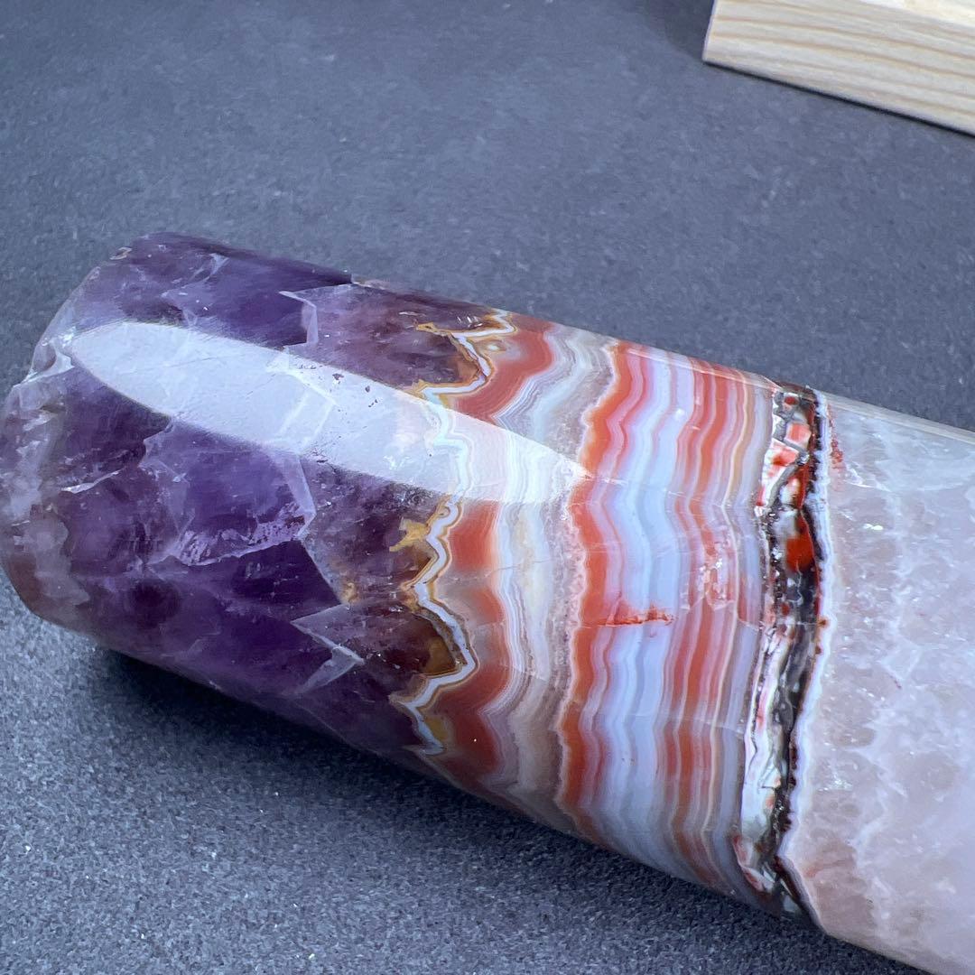 天然石　クレイジーレースアメジスト　ブレスレットスタンド