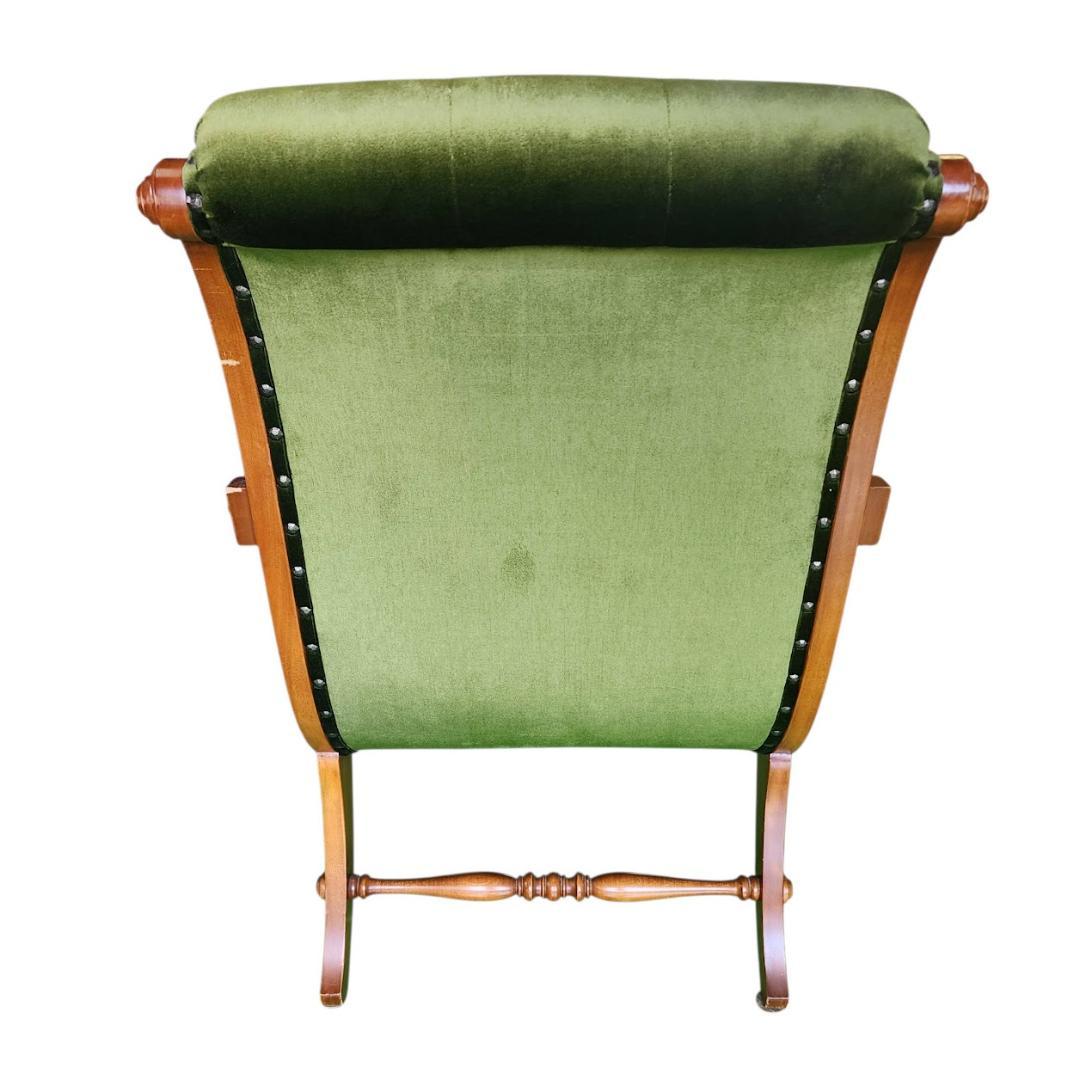 横浜ダニエル ブーツ 一人掛けソファ チェア 椅子　 樺材 英国 アンティーク