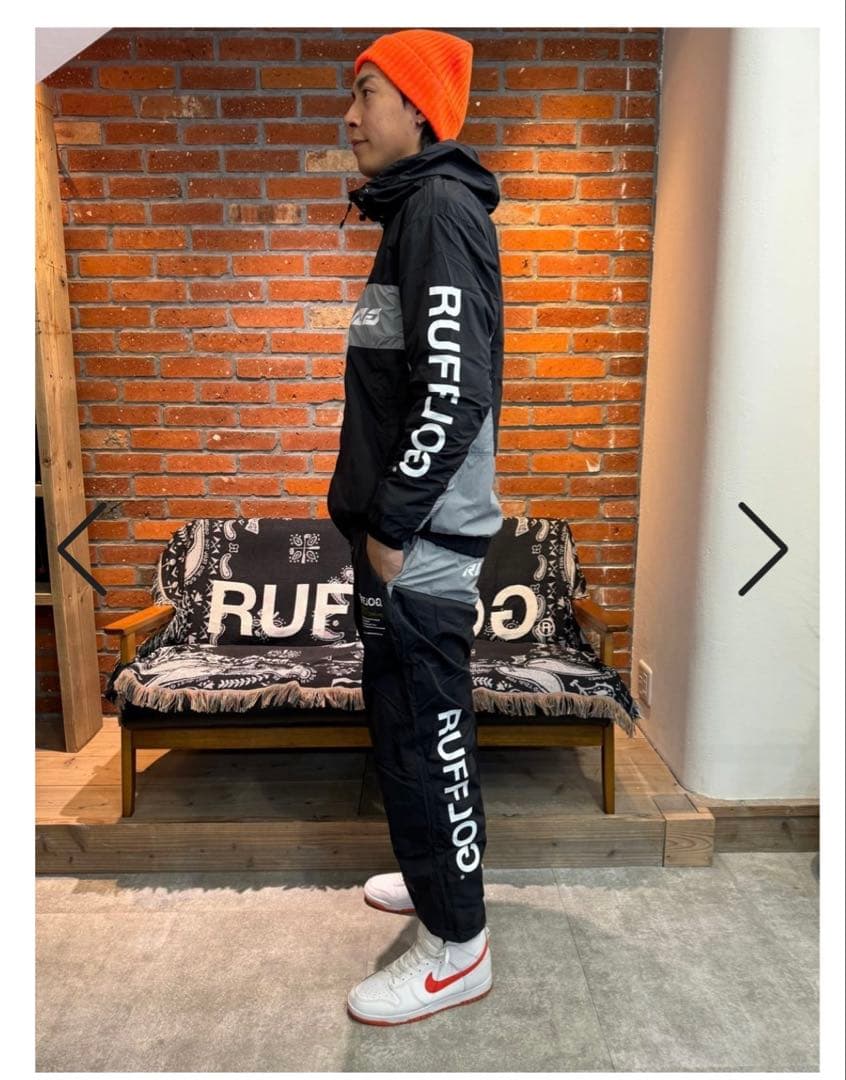 ⭐️新品未使用　ラフロッグ　ナイロンフードジャケット　サイズL ブラック