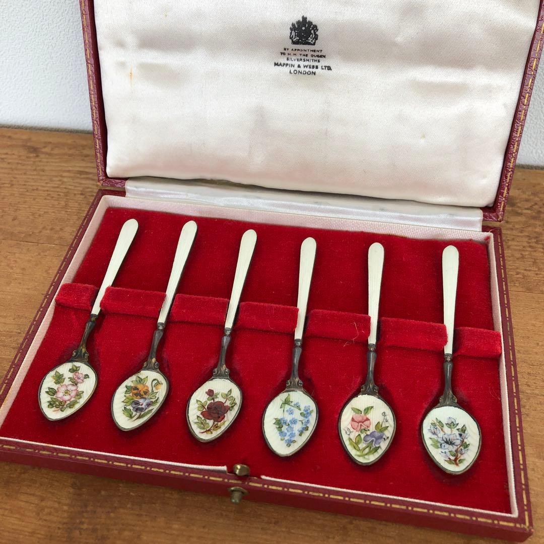 ビンテージ　S.J.Rose & Son デミタススプーン　純銀製　アンティーク