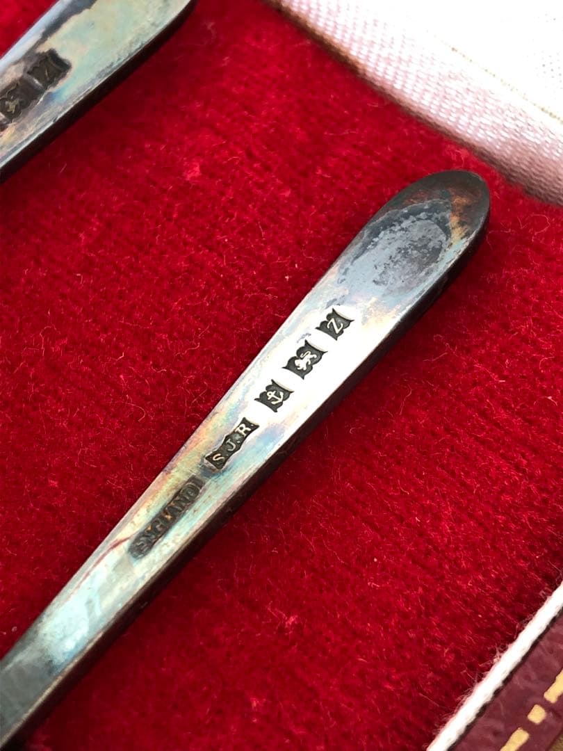 ビンテージ　S.J.Rose & Son デミタススプーン　純銀製　アンティーク