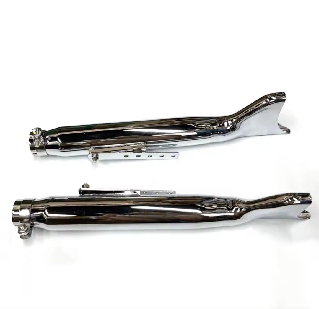 バイク フィッシュテール マフラー 左右 SR400 W400 ドラッグスター