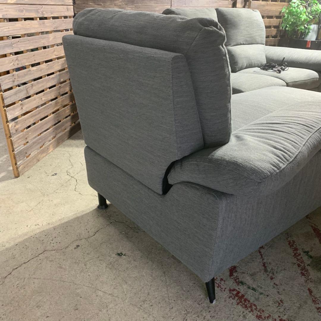 K695 ニトリ NITORI 電動カウチソファLB033LC DR-GY