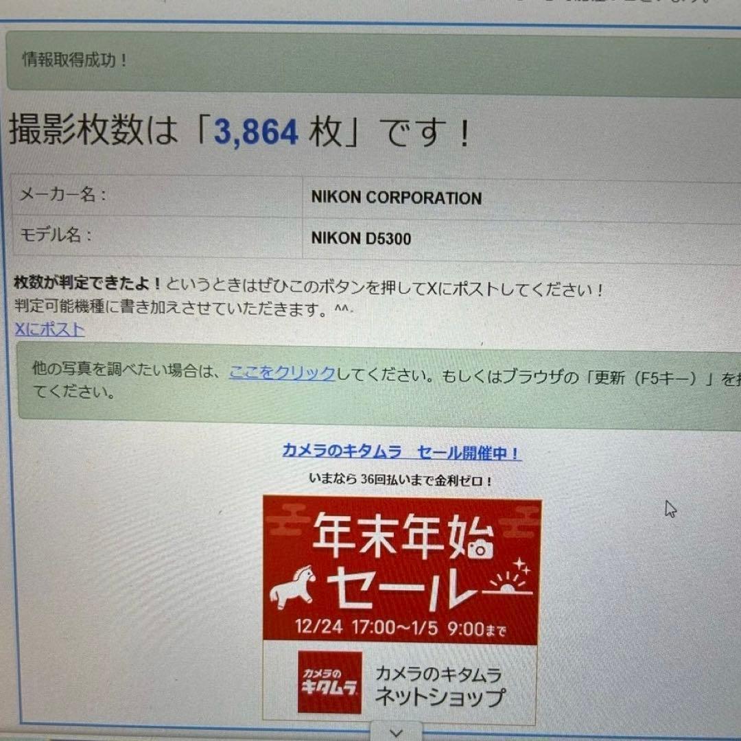 美品❤️ショット数3864回✨Nikon D5300ダブルズームセット 元箱付