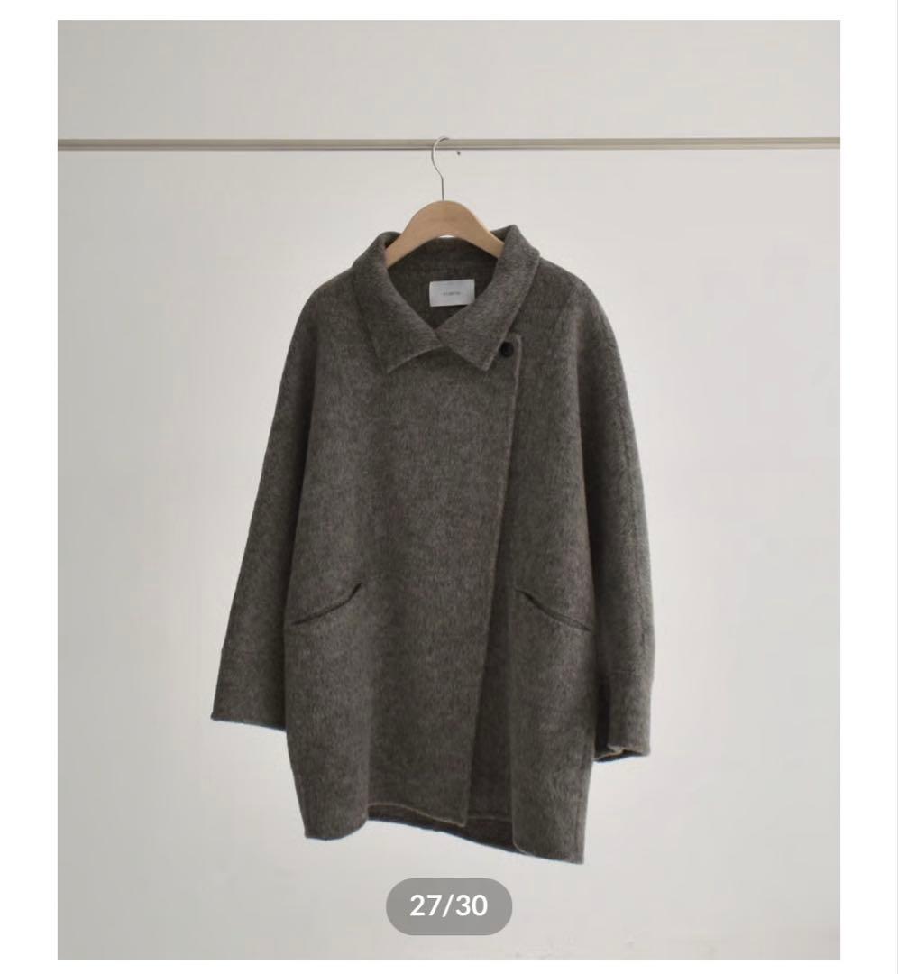 ジャケット・アウター Stand Collar Midi Wool Coat